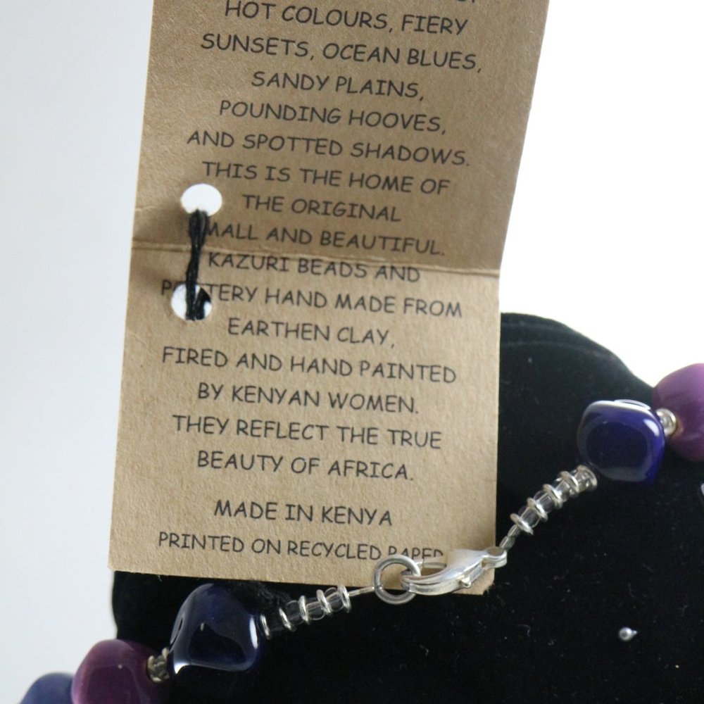 KAZURI Beads Cadeaux 18-inch Lavender Girl Necklace + Earrings + Bracelet Set - Picture 7 of 8